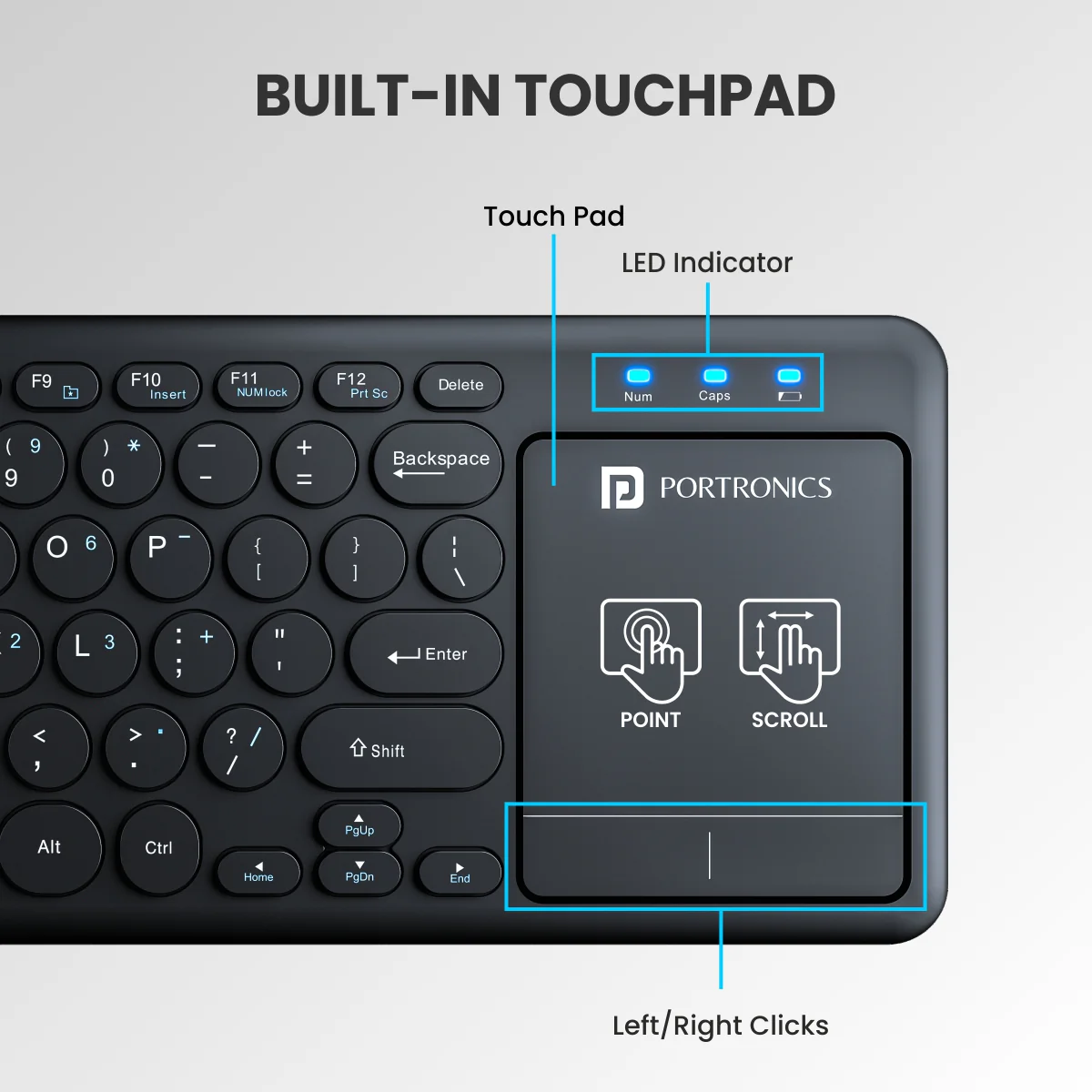 Bubble Pro Wireless Keyboard with Touchpad - Image 3