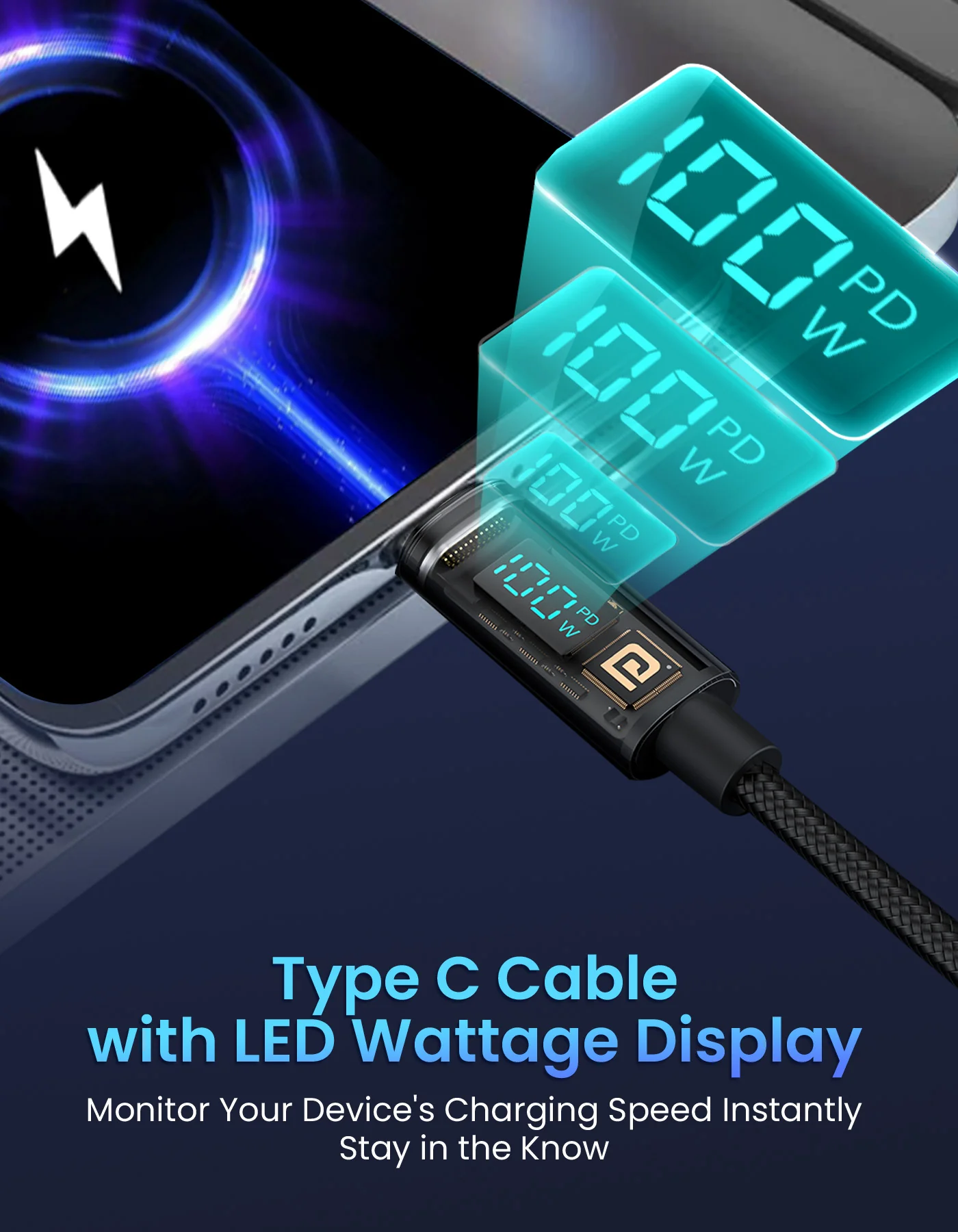Konnect View 100W PD Type C to Type C Cable-2M - Image 5