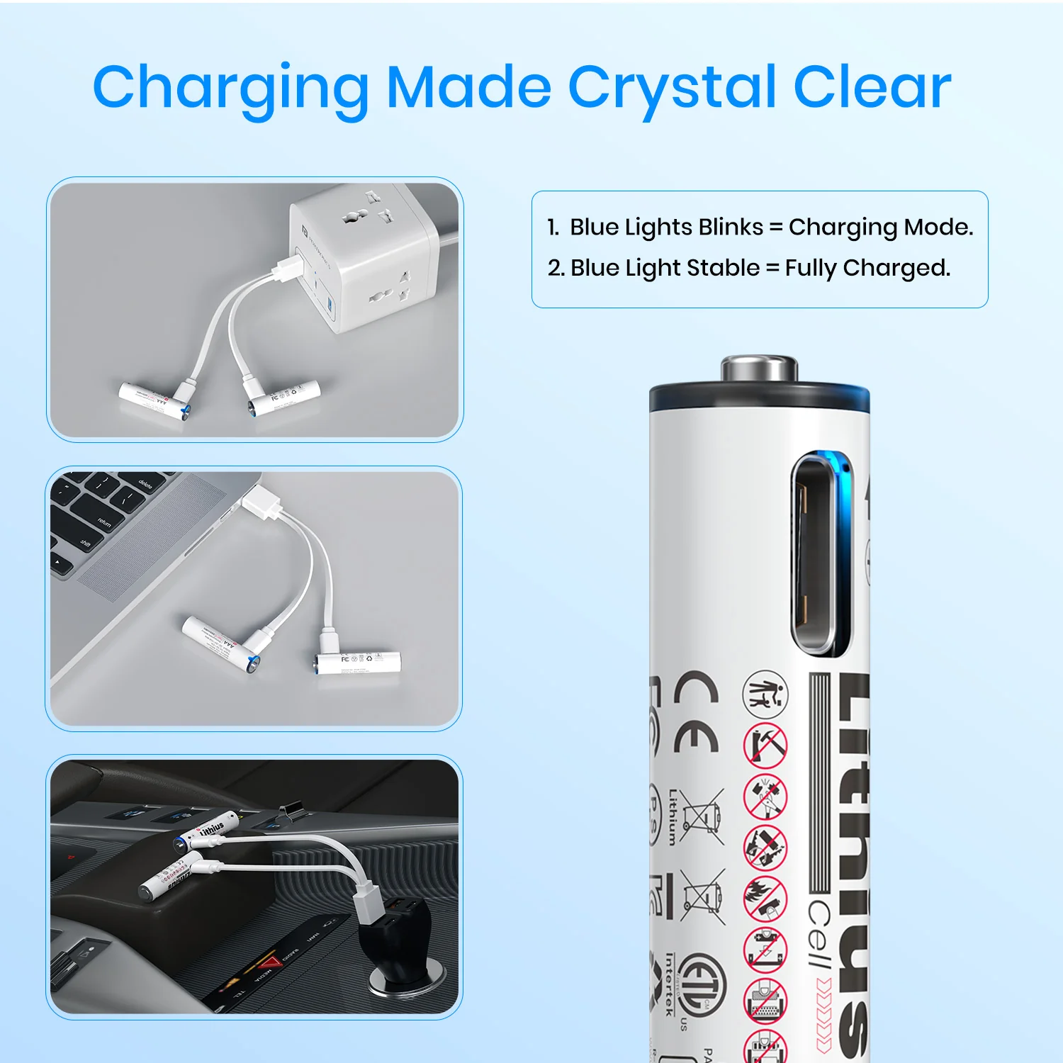 Lithius Cell - AAA USB-C Rechargeable Lithium-ion Battery - Image 8