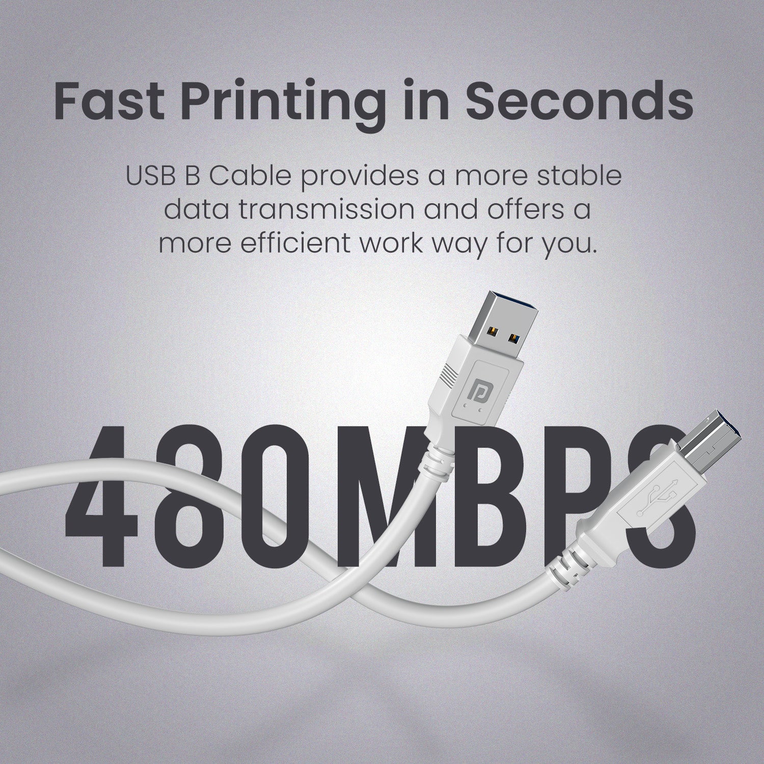 Printlink 1.5 - USB A To USB B For Printer 1.5M Cable - Image 2